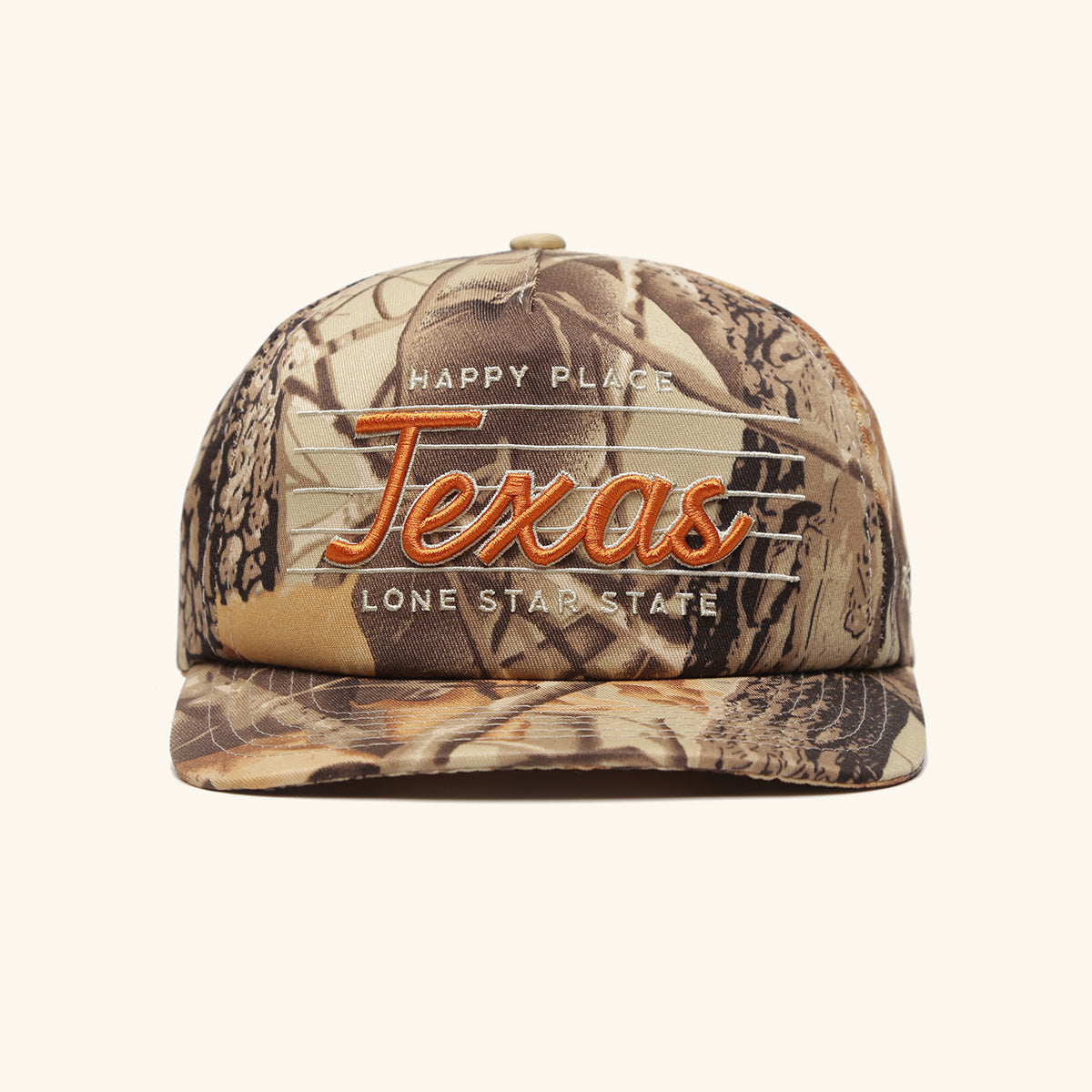 Texas Hometown Thrift Snapback - Khaki Forest Camo