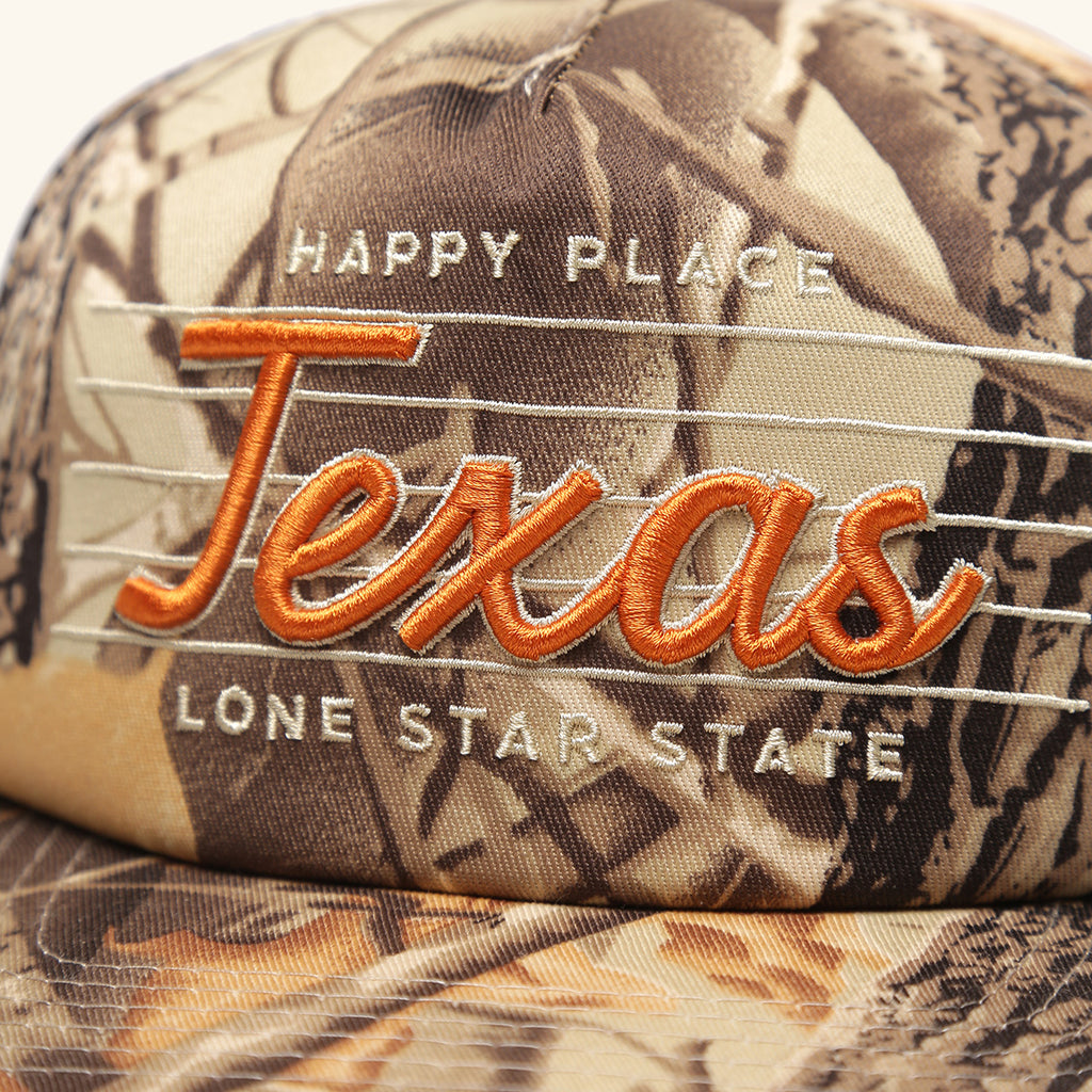 Texas Hometown Thrift Snapback - Khaki Forest Camo
