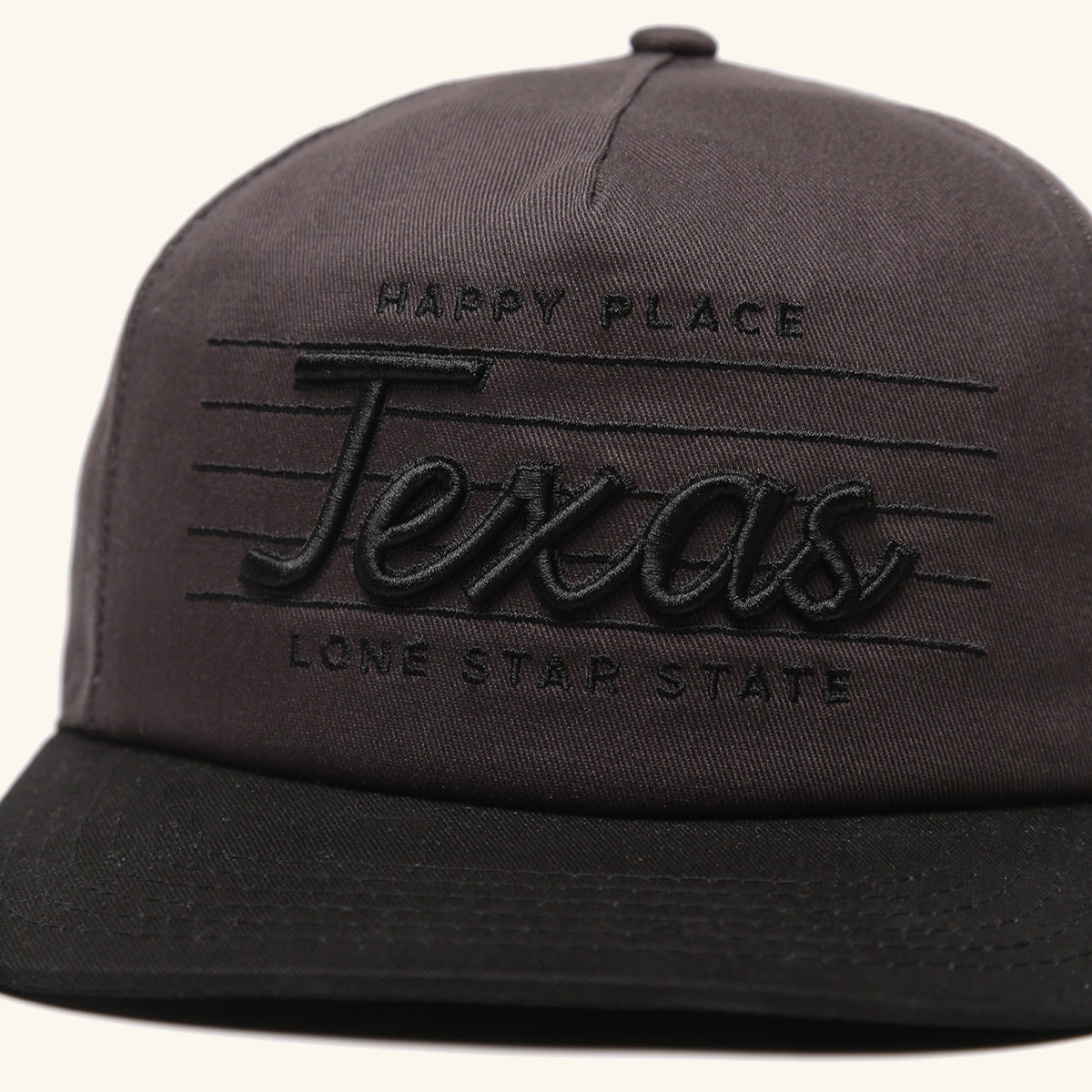 Texas Hometown Thrift Snapback - Charcoal/Black