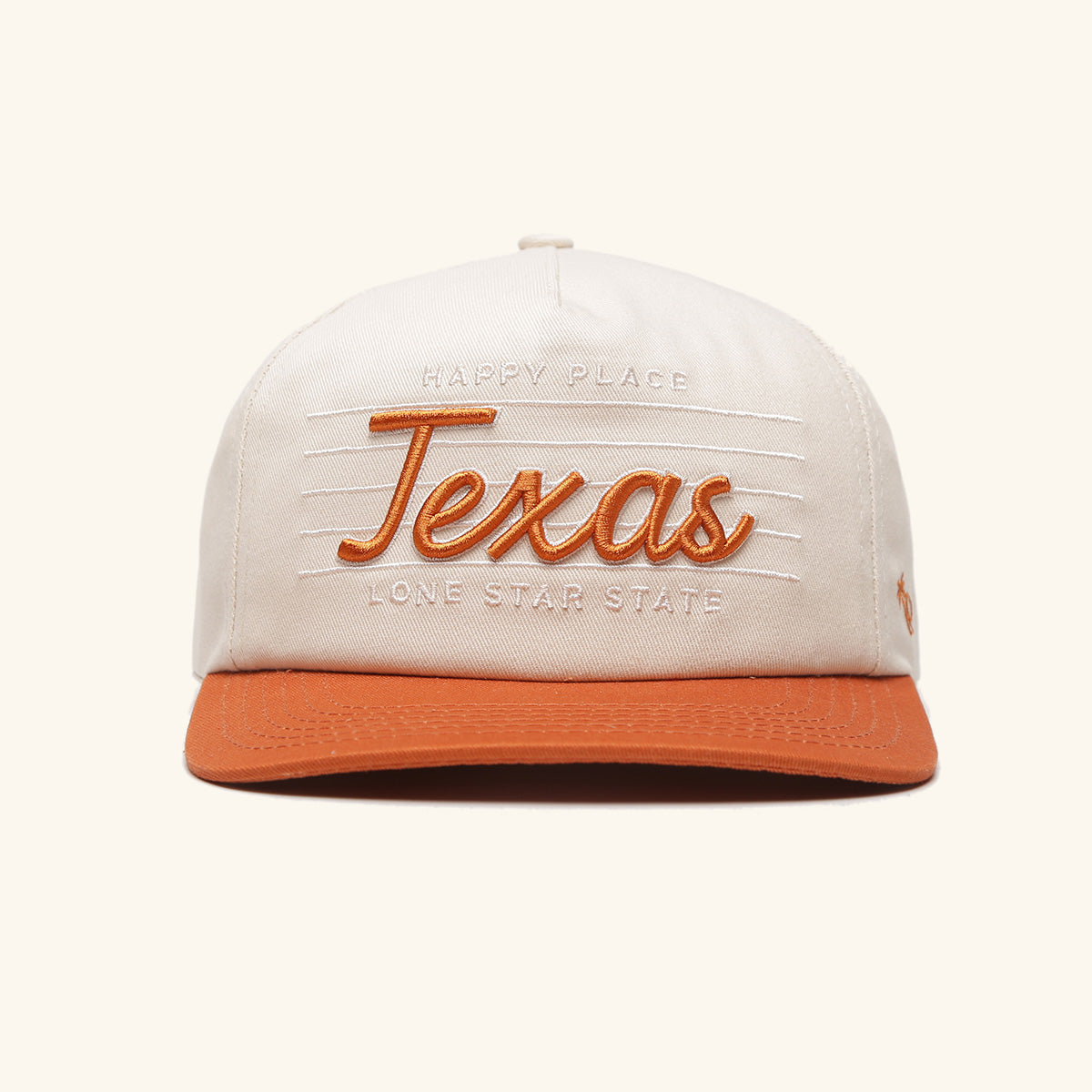 Texas Hometown Thrift Snapback - Natural/Burnt Orange
