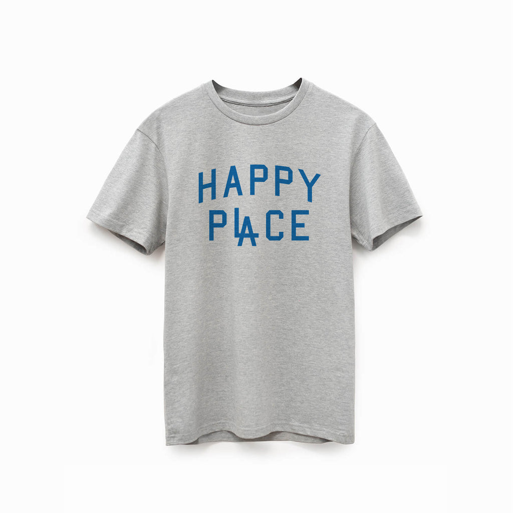 Happy Place LA Supima T-Shirt - Heather Grey [Pre-Order]