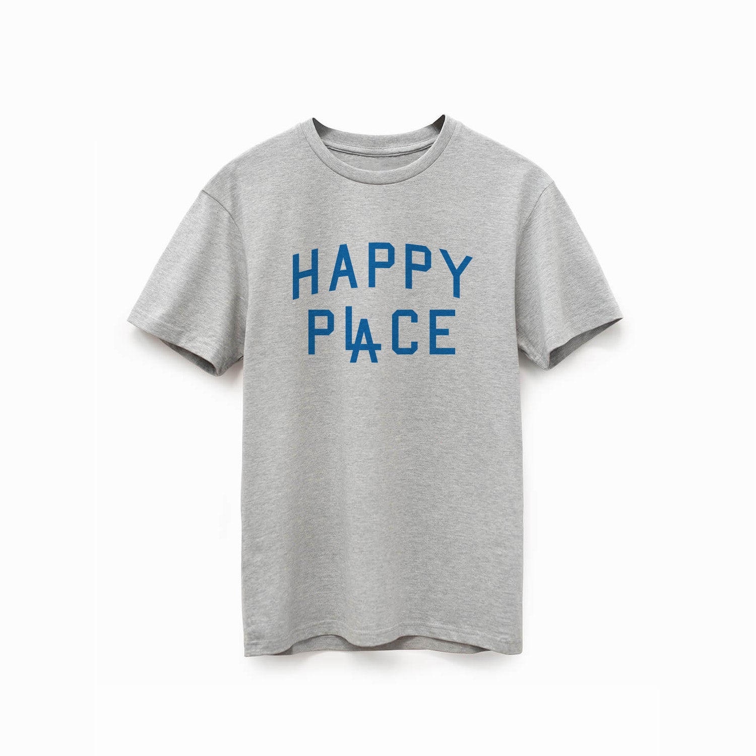 Happy Place LA Supima T-Shirt - Heather Grey [Pre-Order]