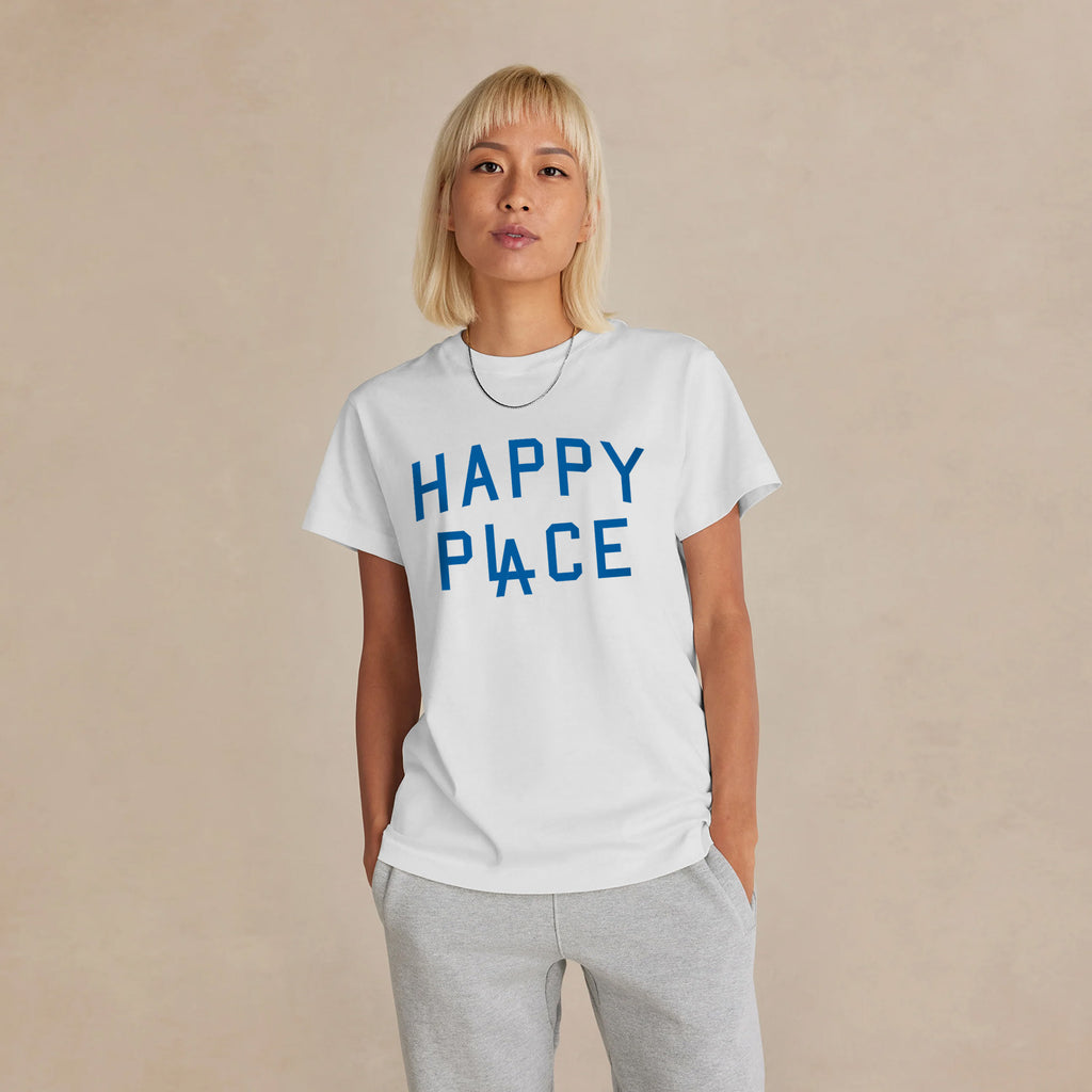 Happy Place LA Supima T-Shirt - White [Pre-Order]